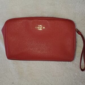 Coach Red Leather Wristlet